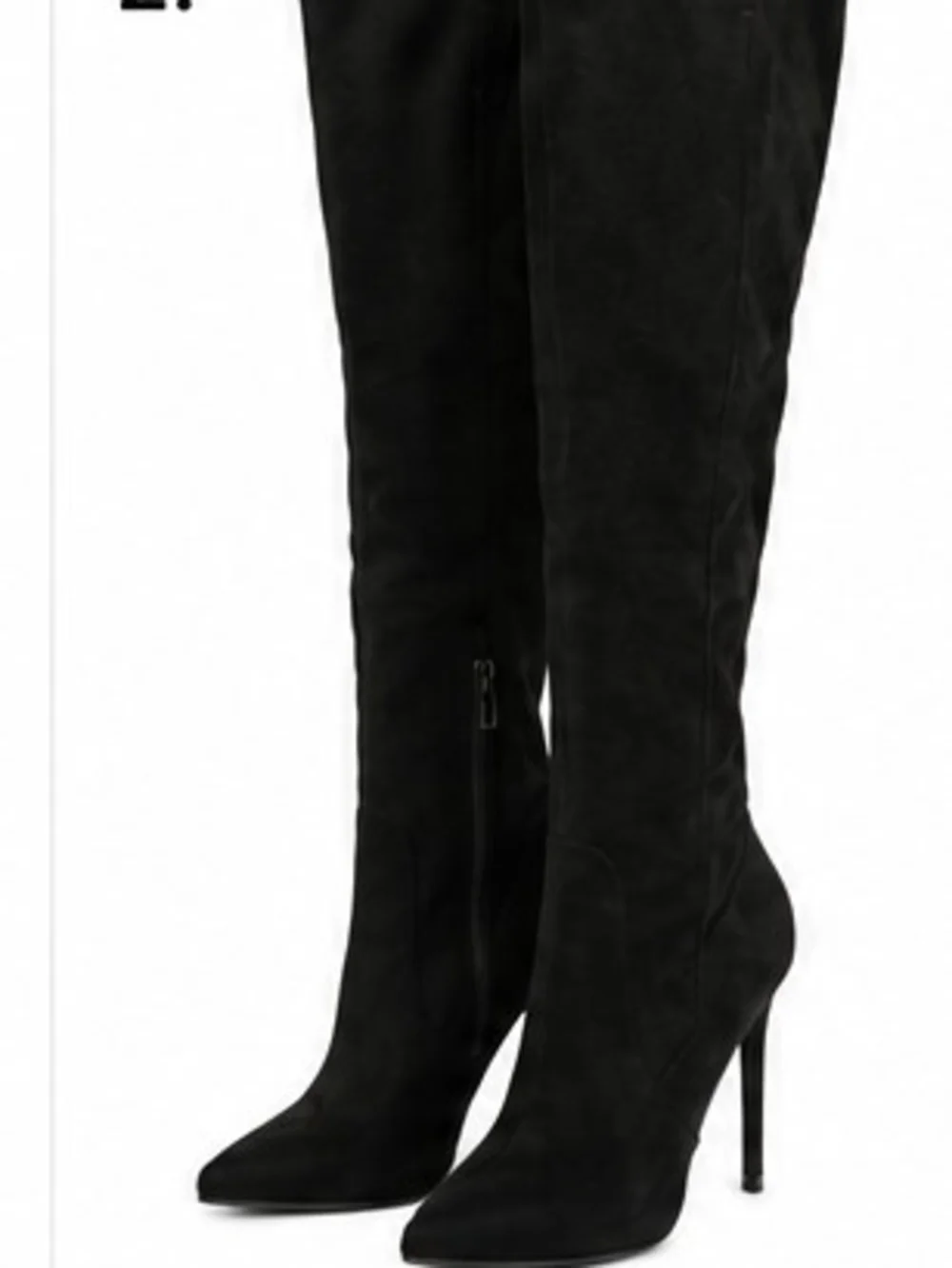VENUS Black Over-the-Knee Stiletto Boots